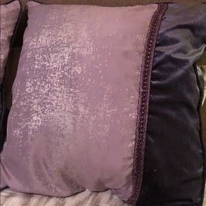 Euro pillow shams set deep purple velvet\lavender